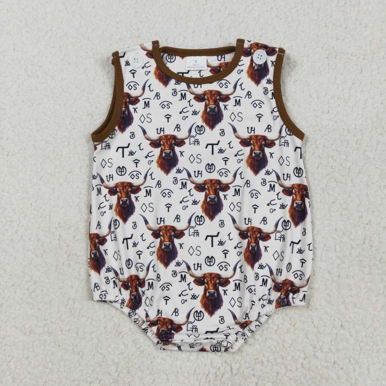 Toddle baby boy highland cow romper