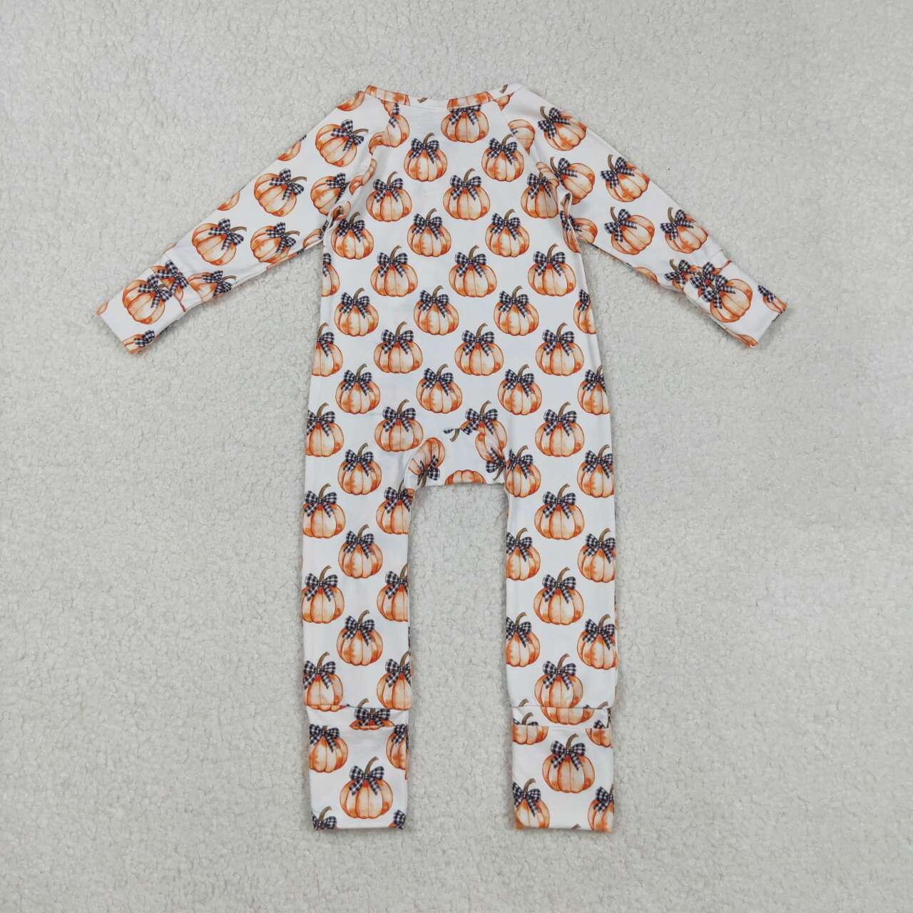 Fall pumpkin toddle baby long sleeve romper