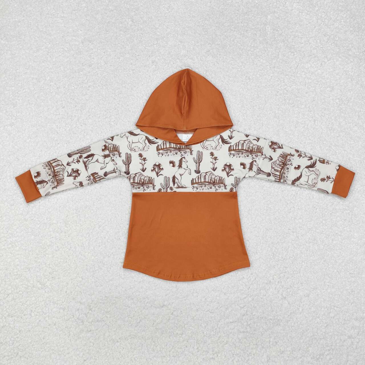 cowboy western baby boy long sleeve hoodie top