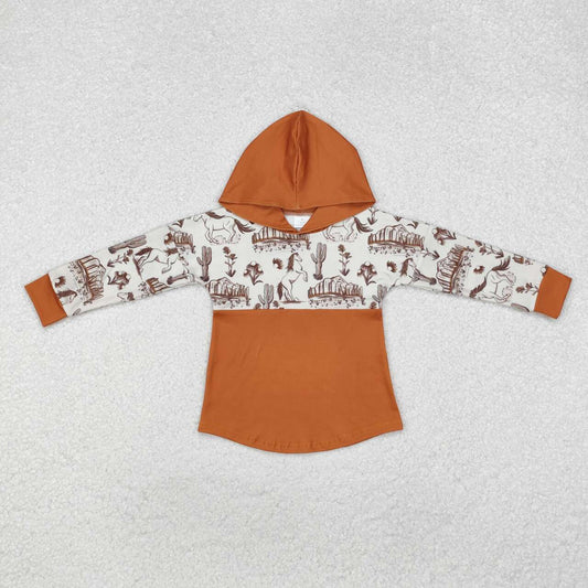 cowboy western baby boy long sleeve hoodie top