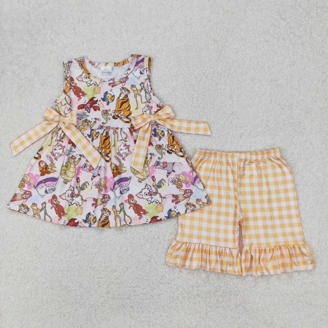 Baby girls cartoon design boutique outfit