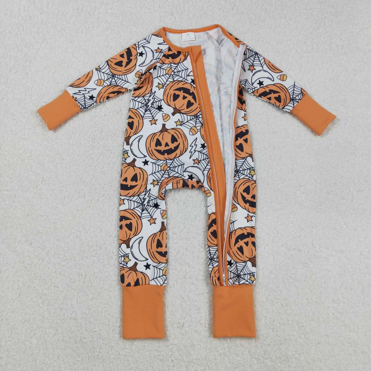 Toddle girl Halloween skull pumpkins design romper