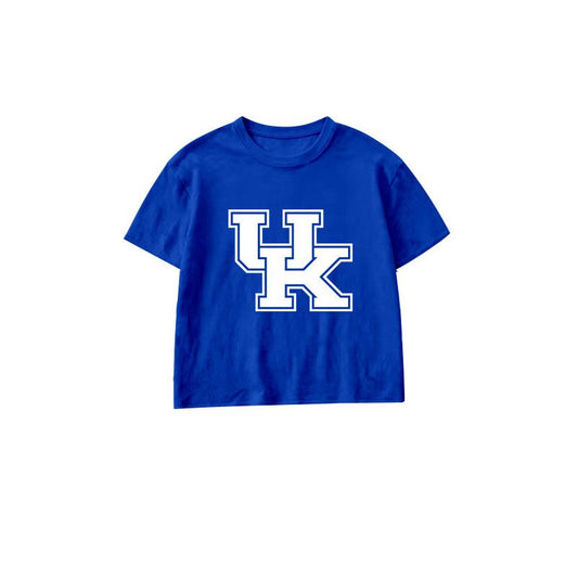 Kentucky print kids girls short sleeve summer top preorder