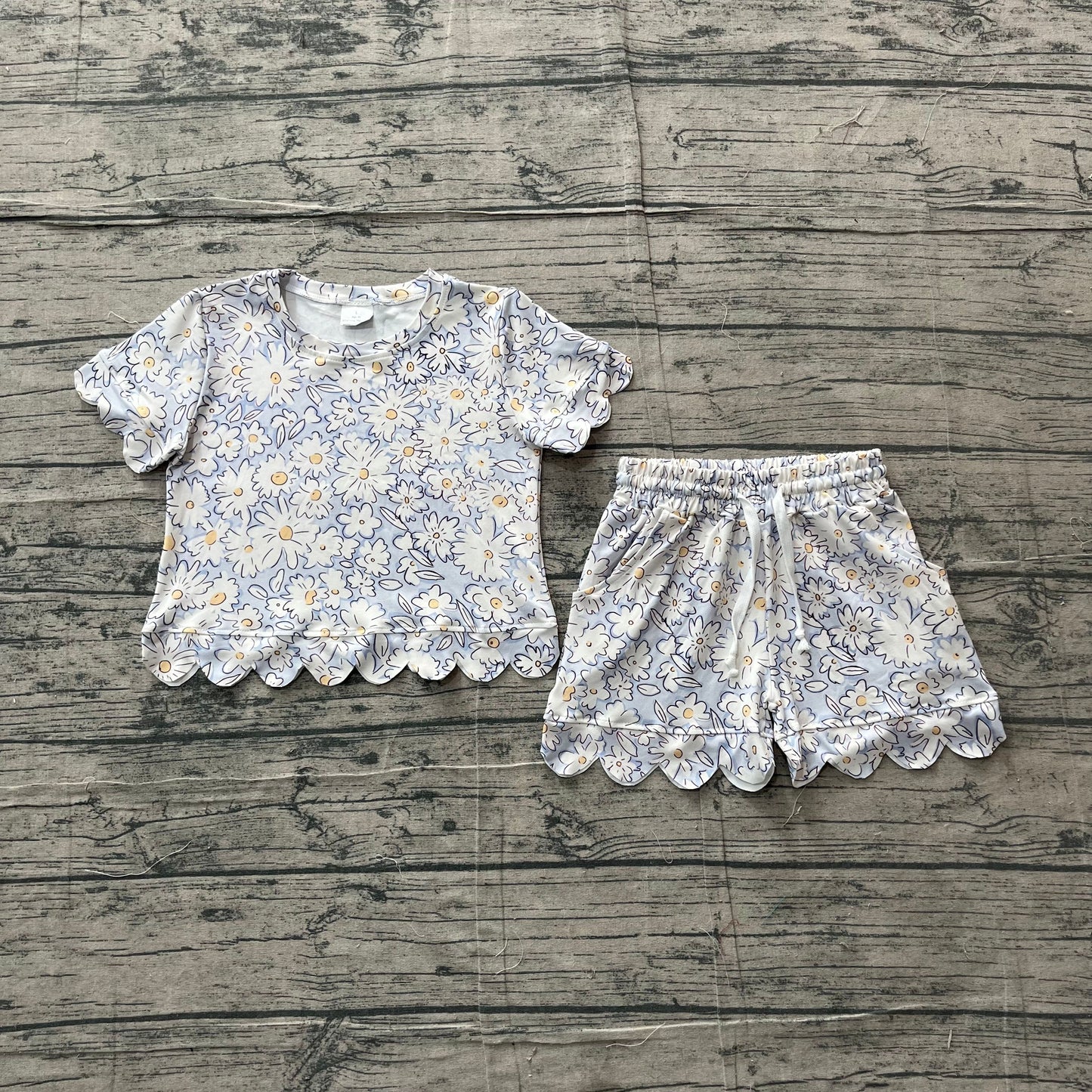 Flowers design baby girl summer outfit preorder