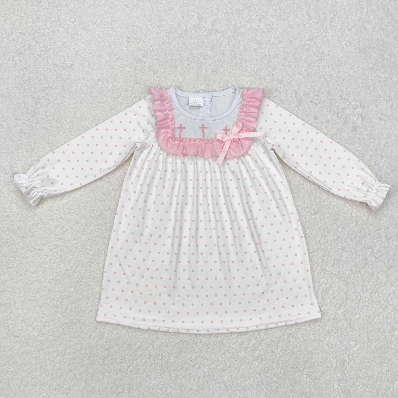 Baby girls Embroidery cross  Easter matching clothes