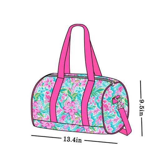 blue pink floral sports bag preorder