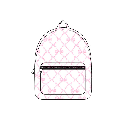 infant baby baby girl pink bow mini backpack preorder