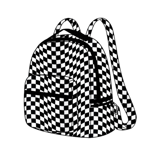 infant baby kids black checkered mini backpack preorder