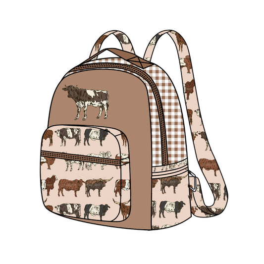 Western cow print mini backpack preorder