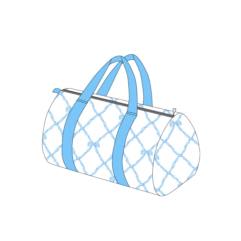 Preorder blue bow duffel bag sports bag,18.8*7.4*10.6 inches