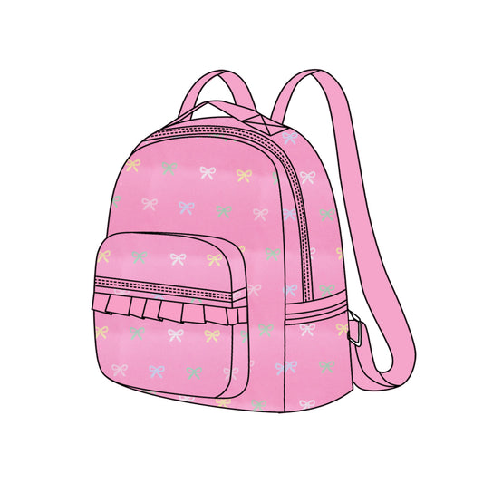 Pink bow baby boy mini backpack preorder