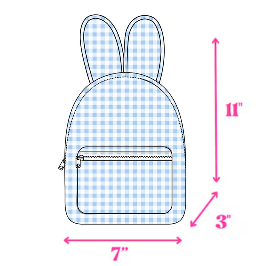 Easter bunny blue plaid backpack preorder