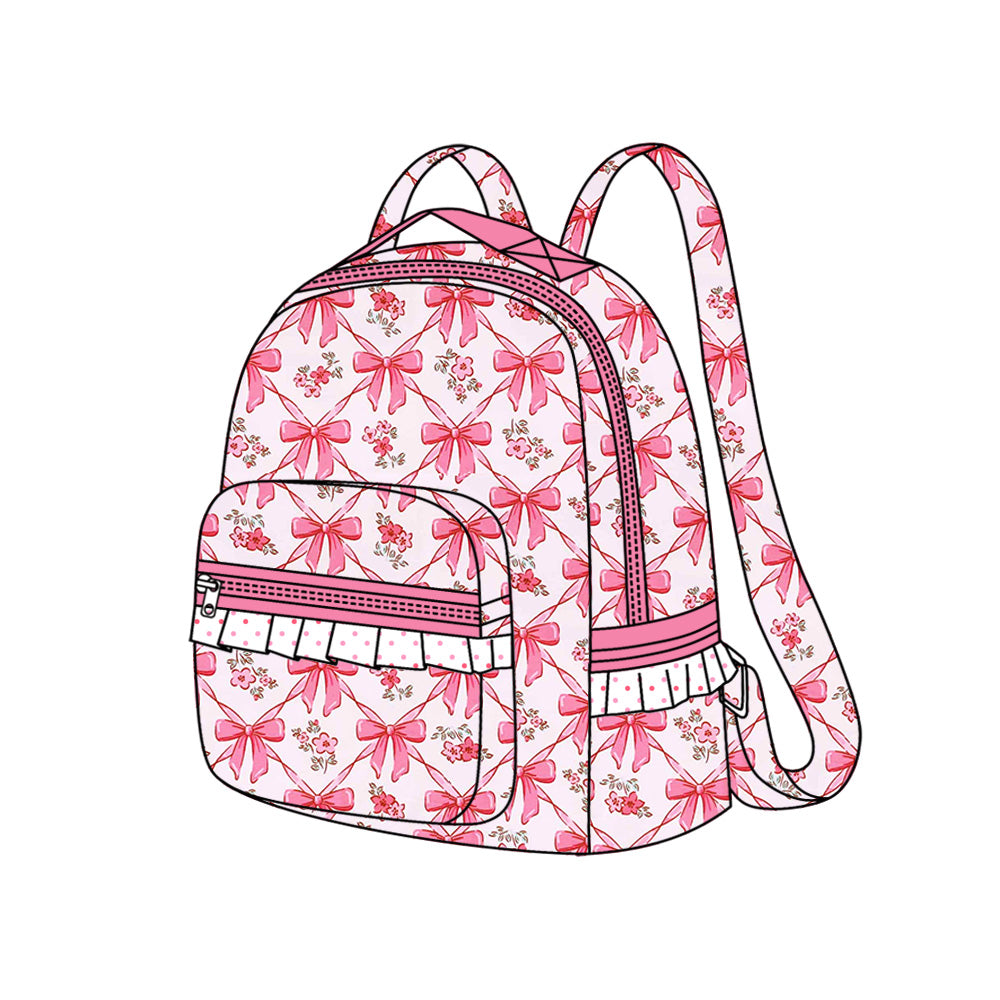 Pink bow design backpack preorder