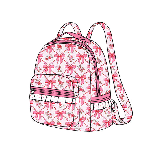 Pink bow design backpack preorder