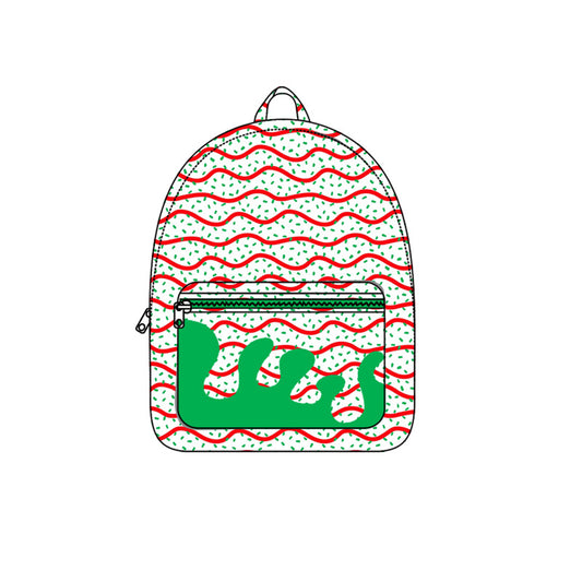 Christmas green ice cream sprinkle design kids baby backpack preorder
