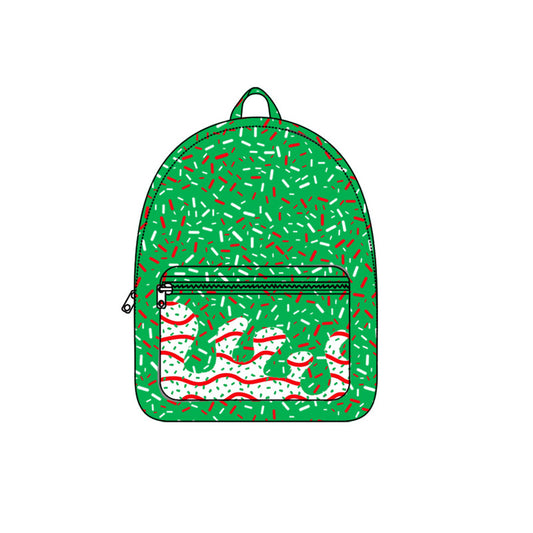 Christmas green ice cream sprinkle design kids baby backpack preorder