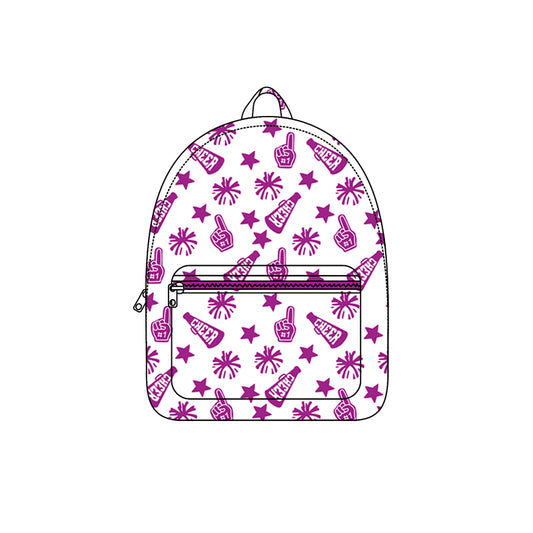 Lavender cheer design kids baby backpack preorder