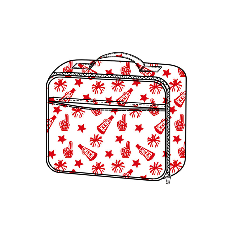 Red cheer design lunch box bag preorder