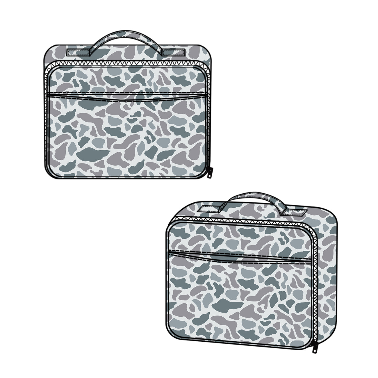 Light grey camo design lunch box bag preorder