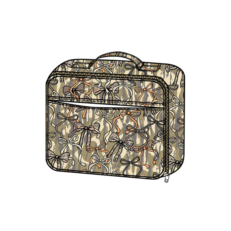 Camo bow design lunch box bag preorder