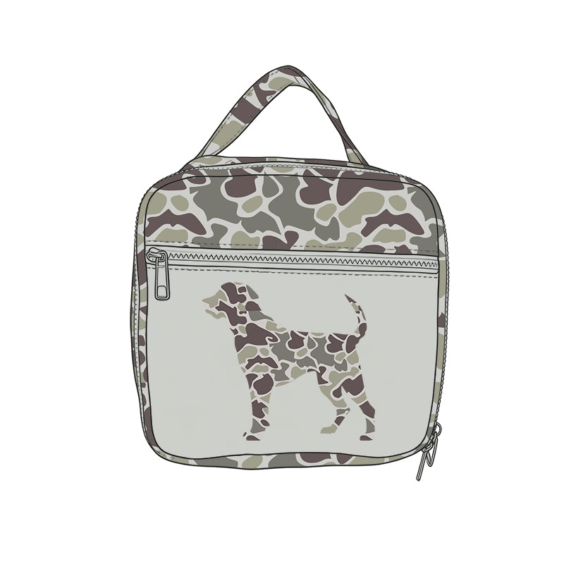 Camo dog design lunch box bag preorder