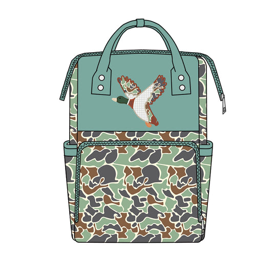 Camo duck design kids baby backpack preorder