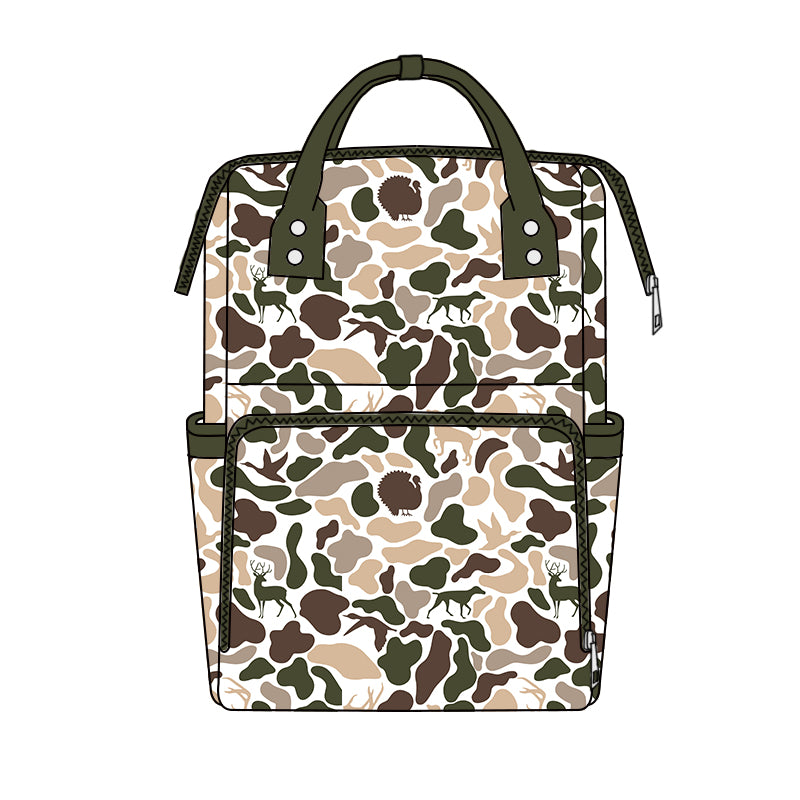 Dog duck camo design kids baby backpack preorder