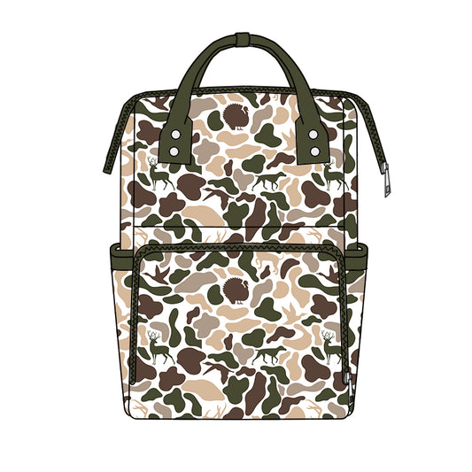 Dog duck camo design kids baby backpack preorder