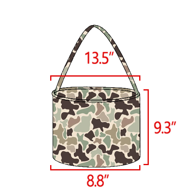 Easter brown  green camo  basket bag preorder