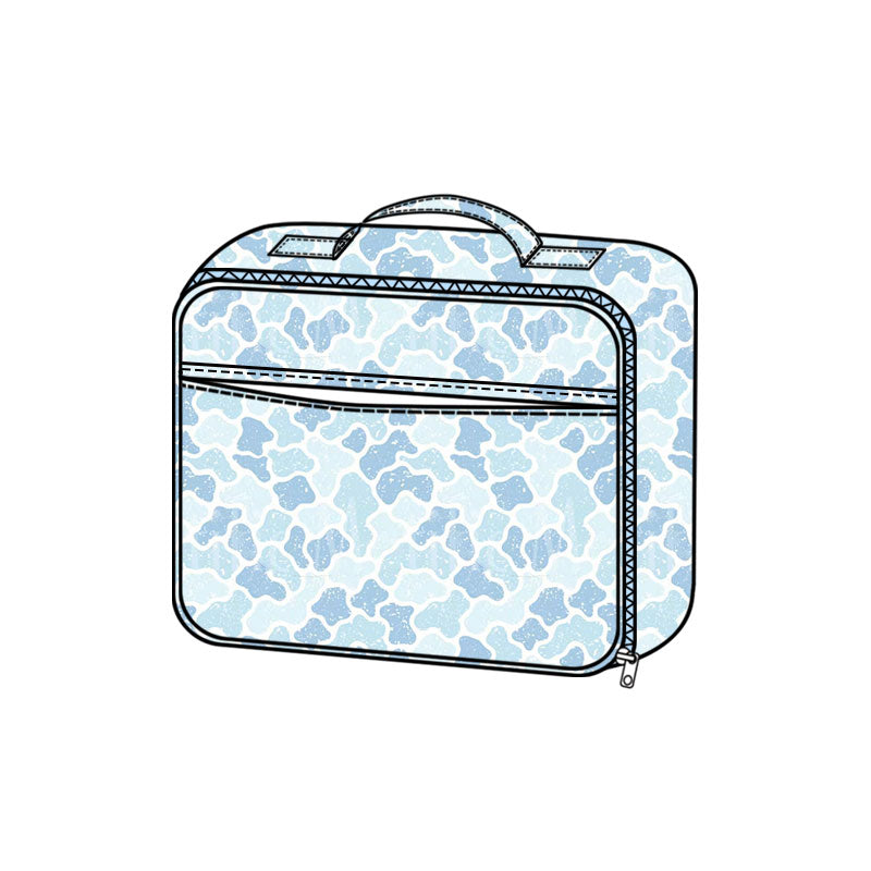 Blue camo design lunch box bag preorder