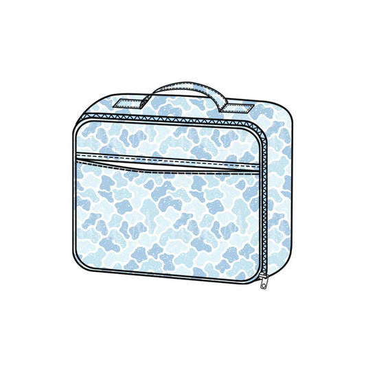 Blue camo design lunch box bag preorder