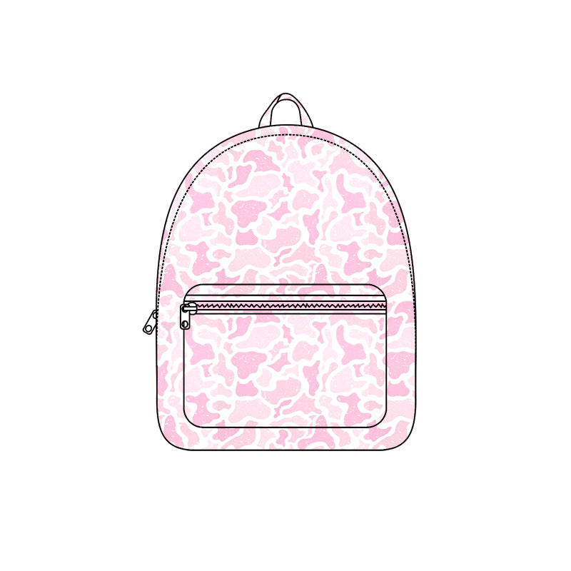 Pink camo print wholesale mini backpack preorder