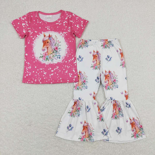 cowgirl horse western floral clothing set