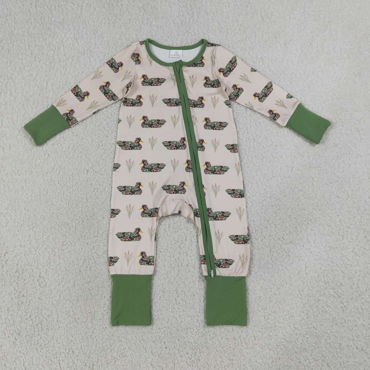 Toddle baby boy long sleeve camo duck design romper
