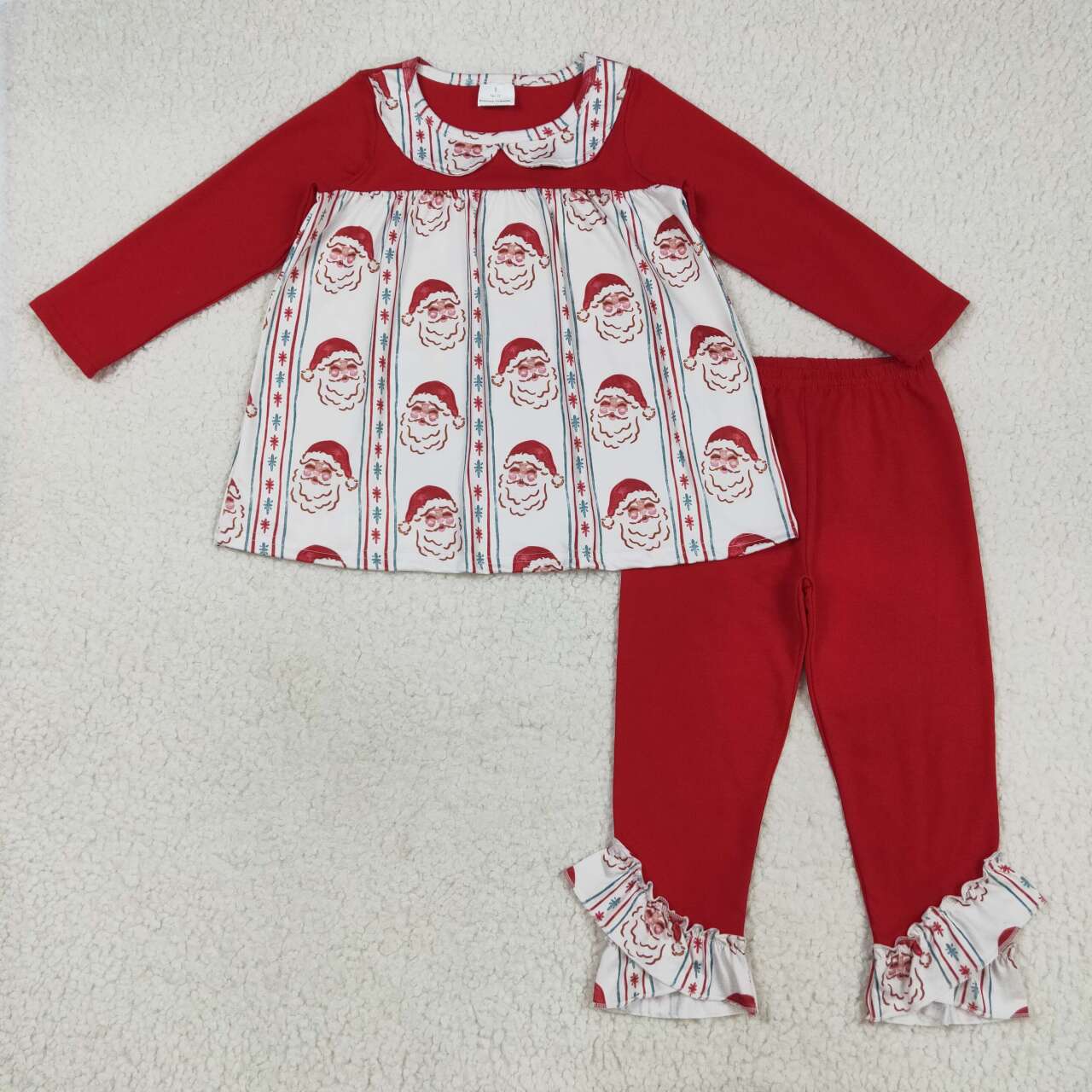 Toddle girls Christmas santa claus tunic top matching pants fall winter clothes