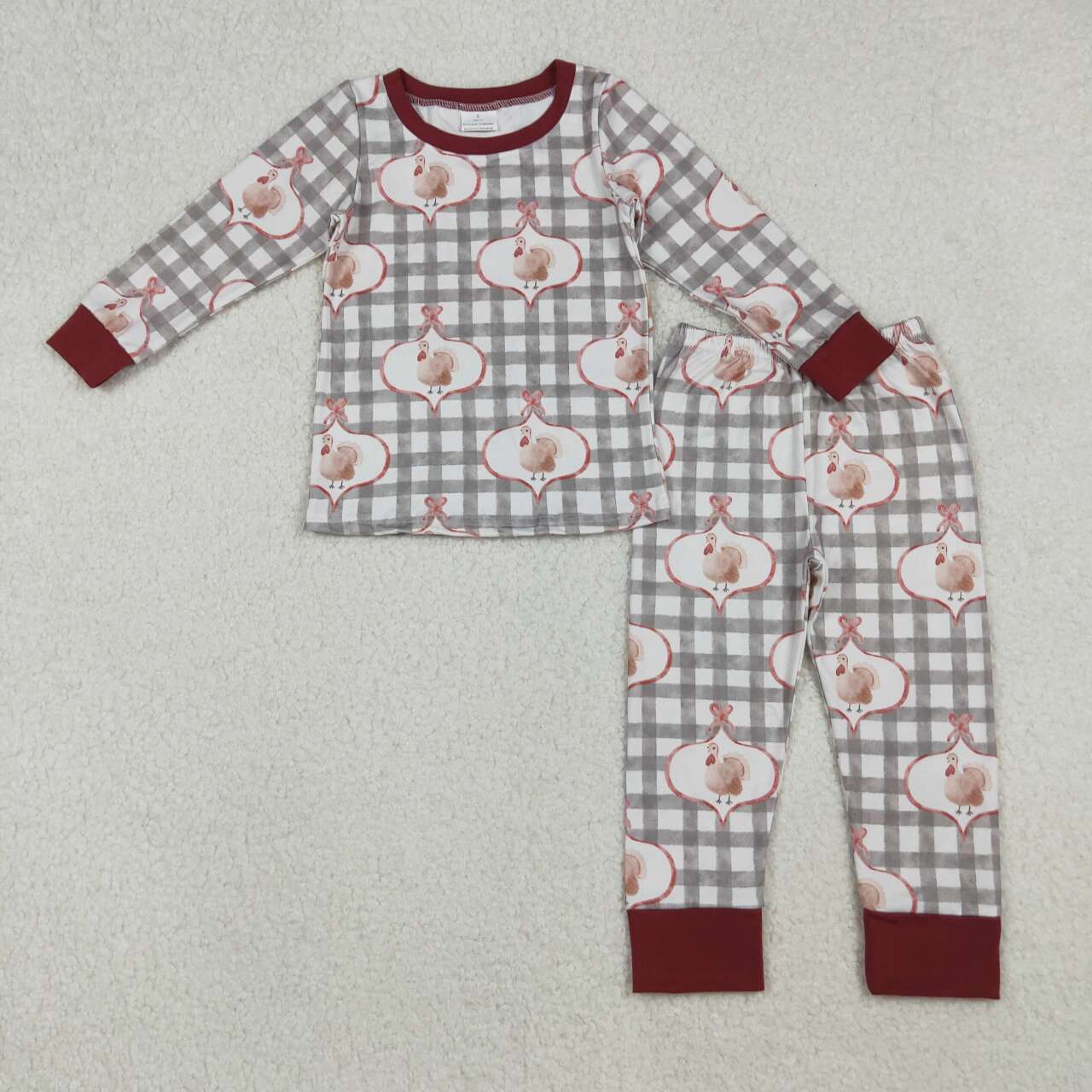 Thanksgiving turkey shirt matching pants pajama set