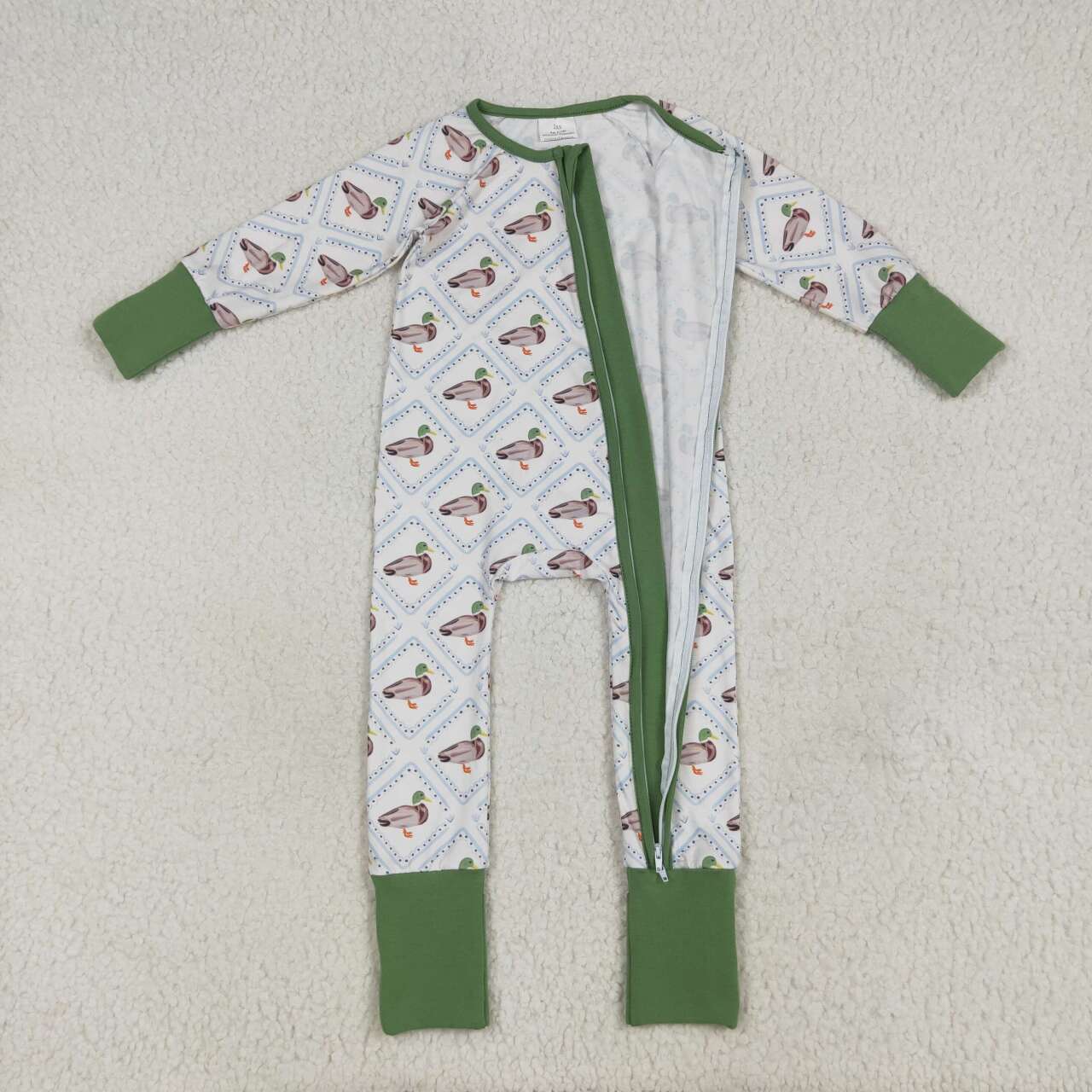 Mallard duck kids baby long sleeve romper