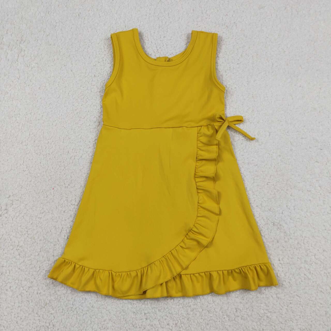 Yellow color baby girls yoga dress