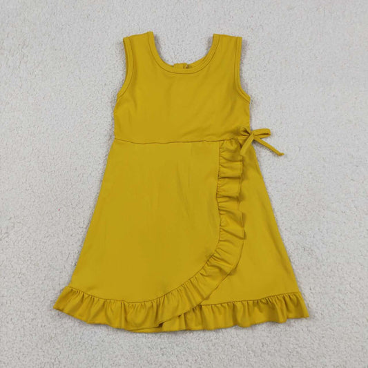 Yellow color baby girls yoga dress