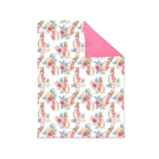 Toddle girls Easter bunny floral blanket preorder