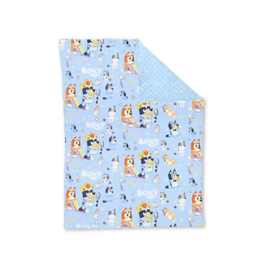 infant baby girls blue cartoon dog blanket preorder