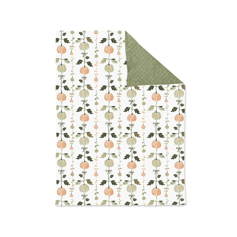 infant baby girls fall pumpkin season blanket preorder