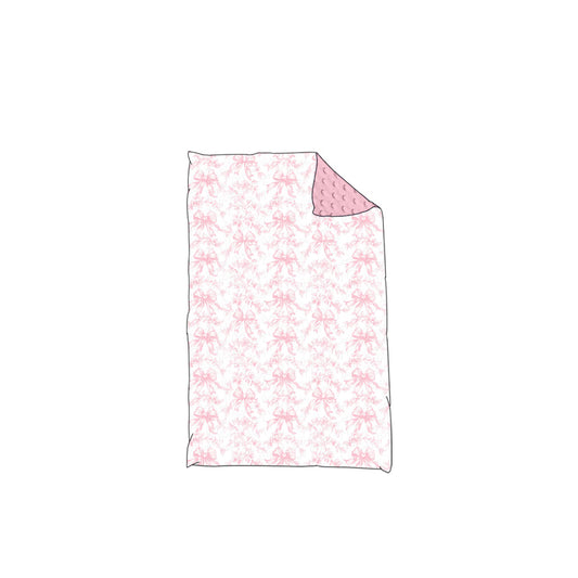 Toddle baby girls pink floral soft blanket preorder