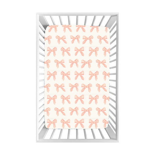 infant baby kids pink bow wholesale bed sheet