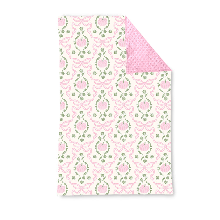 toddle kids pink pumpkins soft blanket preorder