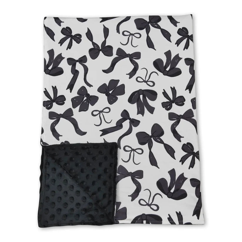 toddle kids blue bow soft blanket