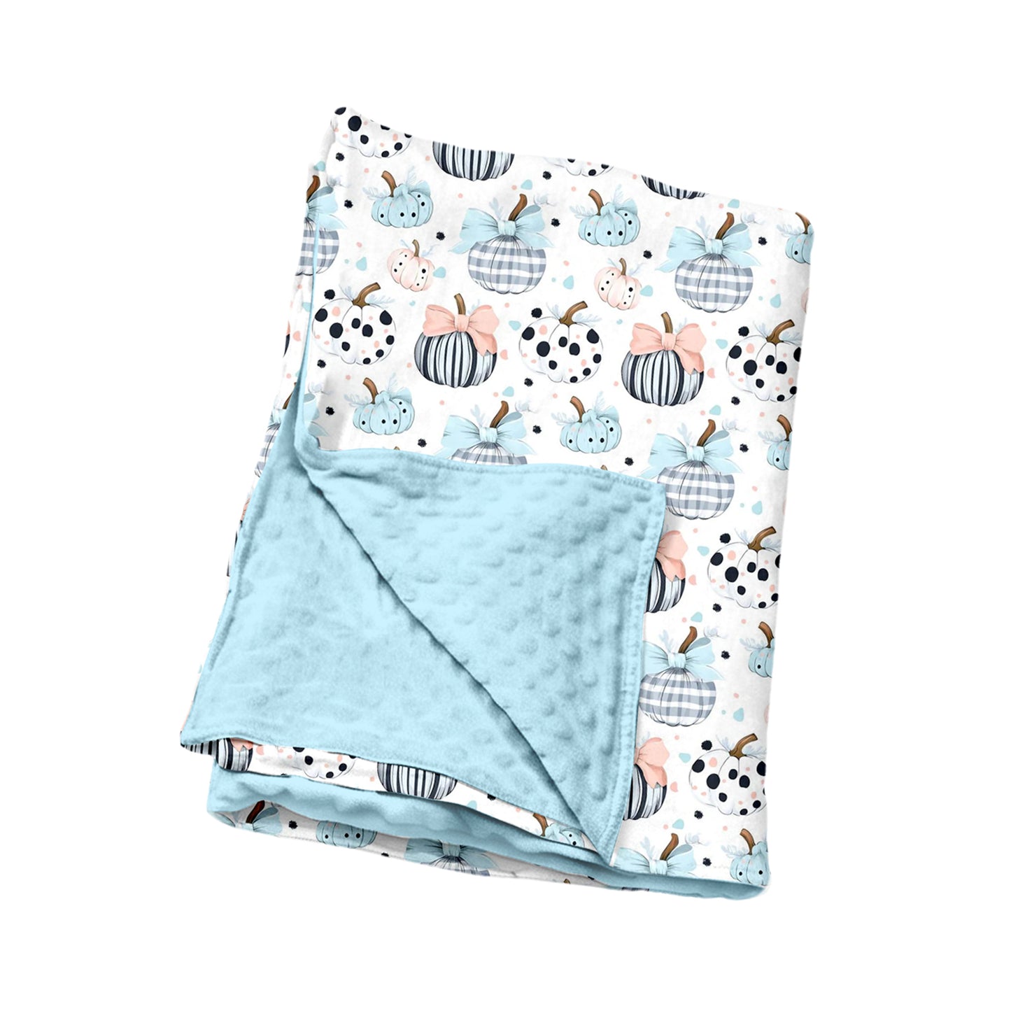 toddle kids fall pumpkins print soft blanket preorder