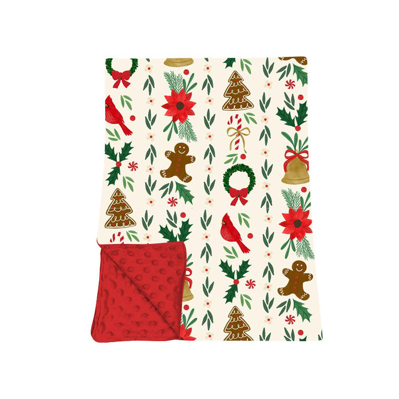 Toddle kids Christmas gingerbread soft blanket preorder