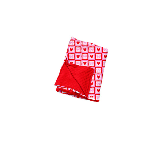 Toddle kids Valentines day heart design soft blanket