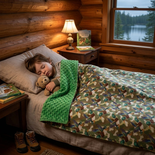 Toddle kids mallard duck design soft blanket